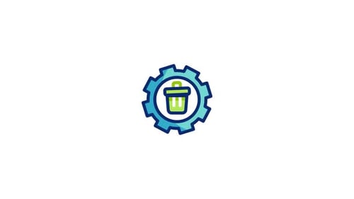 Animiertes Papierkorb-Symbol