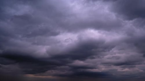 Dark Clouds Moving Across Sky
