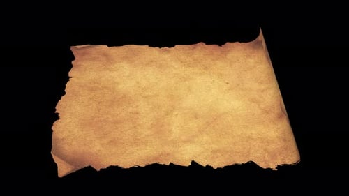 Old Parchment Scroll Unroll Reveal