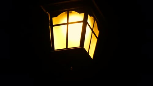 Darkness with Alone Old Street Bulb in Lights