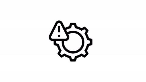 technological line icon animation