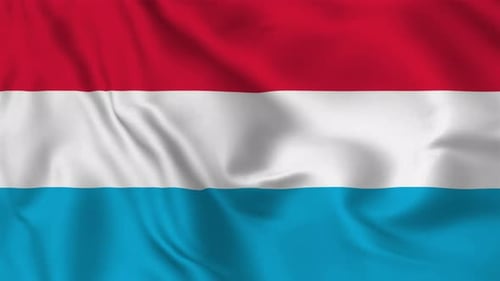 Realistic Waving Flag of Luxembourg Animation