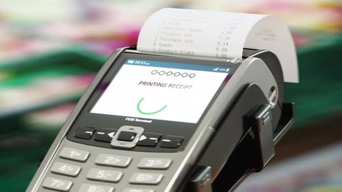POS Terminal Prints a Receipt for Purchases Without Stopping Uncontrolled Excessive Consumption