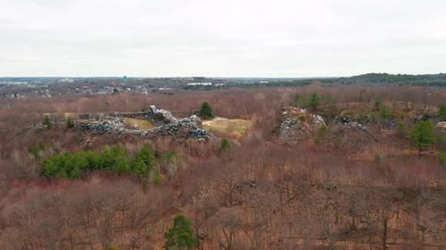 Aerial Orbit of The Quincy Quarries in Quincy, Massachusetts