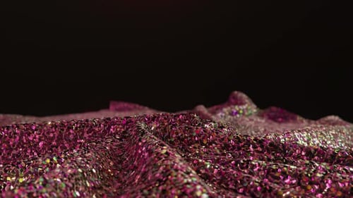 Fluid Shimmering Pink Sequin Surface Background