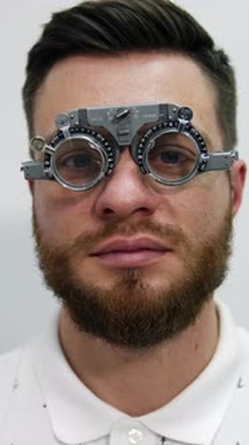 Eyesight diagnosis in ophthalmology center.