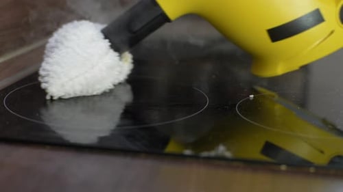 Modern Stove Top Cleaning with Steam Device