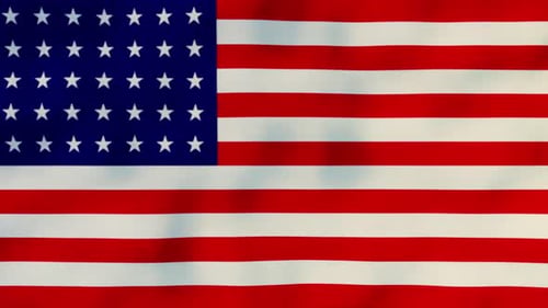 Animated Realistic United State (USA) Flag