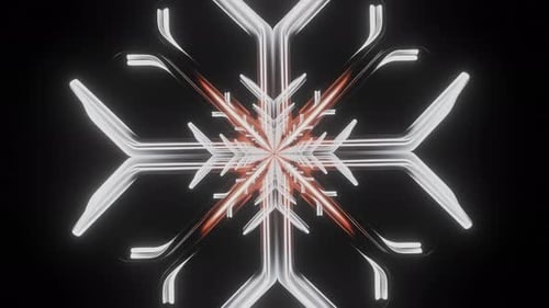 Abstract Neon Geometric Lines in Constant Motion