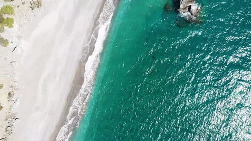 Aerial view of sea water surface