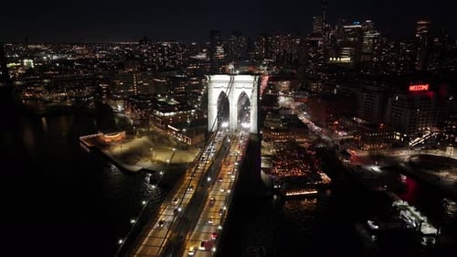 Brooklyn Bridge At Manhattan In New York United States.