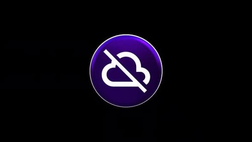3D No Cloud Icon Rotating Animation
