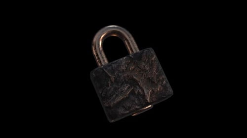 Lock Icon 3 D Model V3