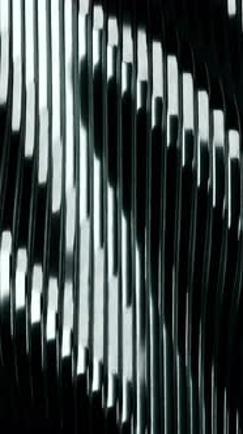 Listras vívidas em preto e branco produzem ilusões cativantes e animações visuais dinâmicas