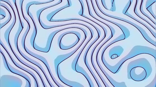 Abstract Fluid Wavy Line Pattern Morphing Background Animation
