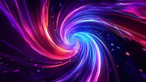Futuristic Neon Light Vortex Tunnel Background