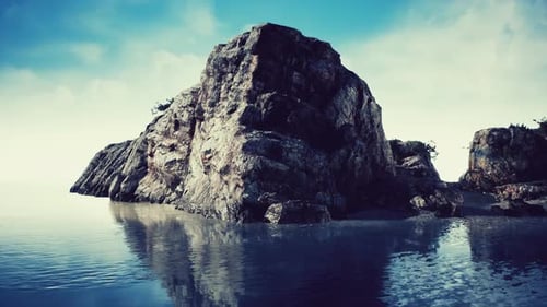 Rocky Tropical Island im Ozean