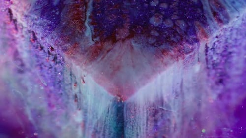Abstract Liquid Color Swirls Creating a Nebula