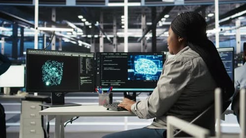 Data Center Computer Scientist Using AI Deep Learning Model