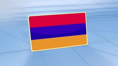 Animated 3D Flag of Armenia Waving