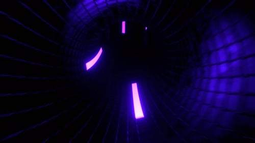 Green And Purple Infinity Neon Portal Background Vj Loop I 4K