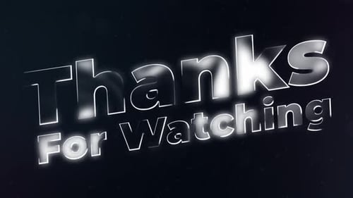 Thanks for Watching 3D Kinetic Typography Title Animation