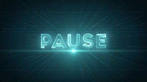Pause 4 K Digital Data Text
