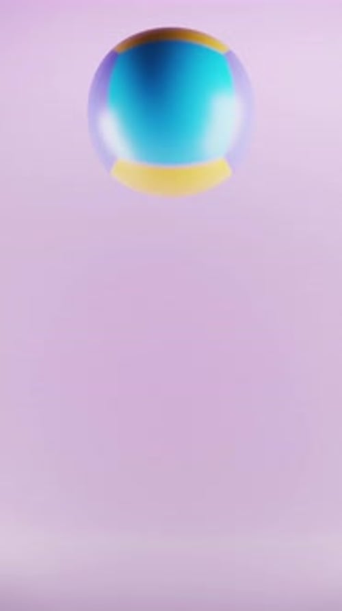 3D Ball Jumping Animation Loop 4k Prores