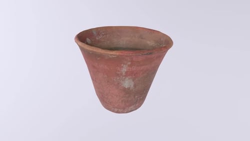 Flower Vase 3d object rotating loop