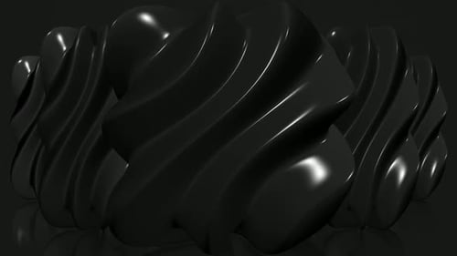 Abstract Dark Fluid Twisted Shapes Animation