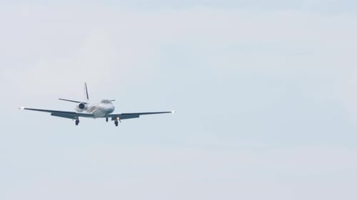 Private Business Jet Landing