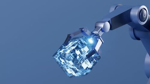 Circuit chip is grabbed by a Mechanical arm