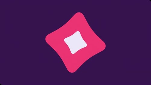 Abstract Pink Rhombus Shapes Rotating Loop Animation