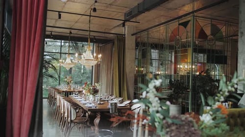 Elegant Table Setting at a Wedding Event