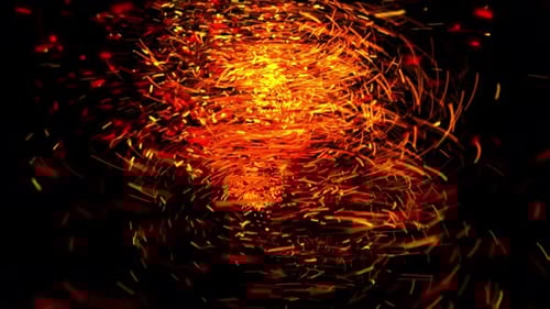 Dynamic Swirling Fire Sparks Abstract Energy Background