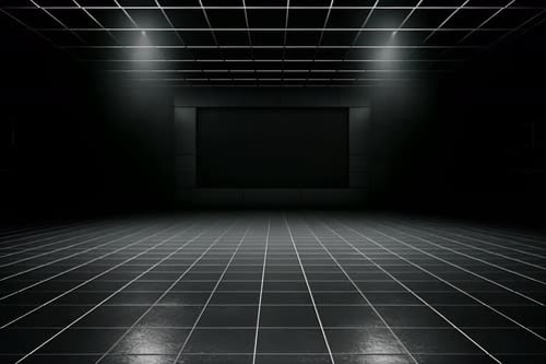 podium Futuristic showcase with platform for product displaying. Empty modern stage display
