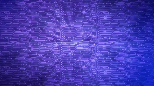 Futuristic Digital Circuit Board Technology Background Animation