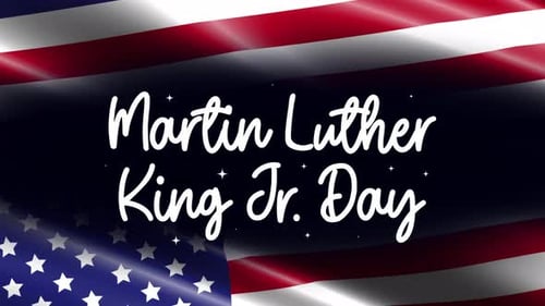 Martin Luther King Jr. Day Opener with Waving American Flag