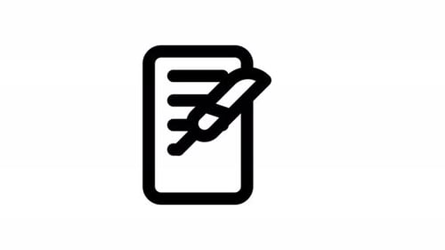 literature line icon animation