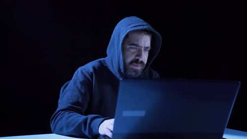 Hacker-Programm männlich.