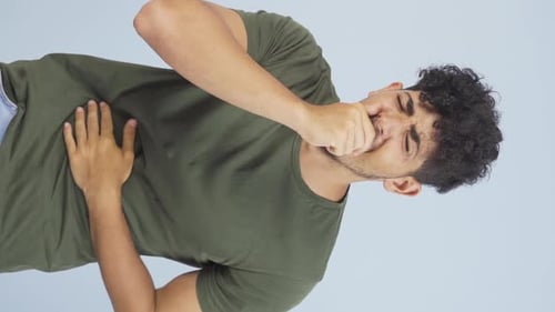 Man with Throat and Stomach Pain