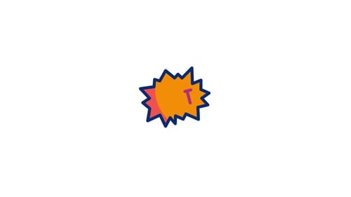 Animated Hand-Drawn Burst Revealing Art Text