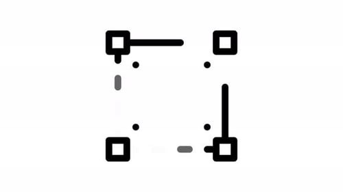 animación de iconos de líneas de transformación