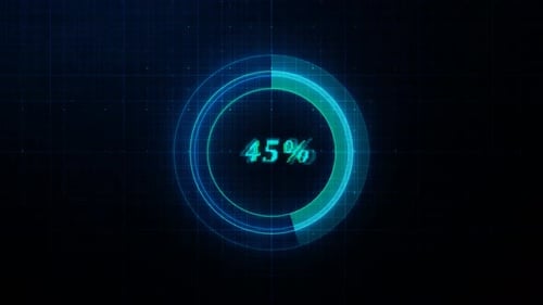 Circle Blue Color Waiting Progress Animation