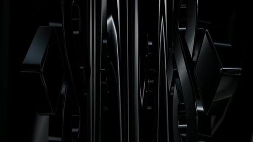 Black Glossy Abstract Shapes Logo Reveal