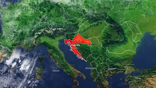 Croatia Zoom Map 2D