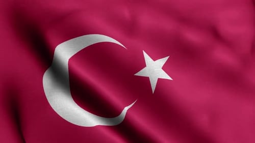 Turkey Flag сlose Up