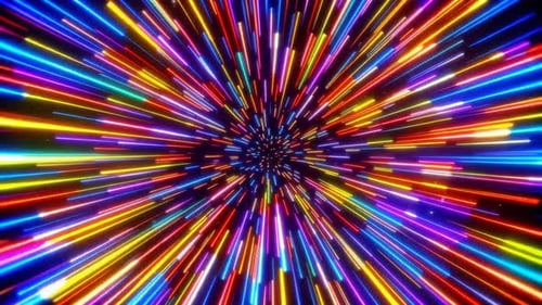 Neonfarbener Hyperspace Warp Speed Motion-Hintergrund