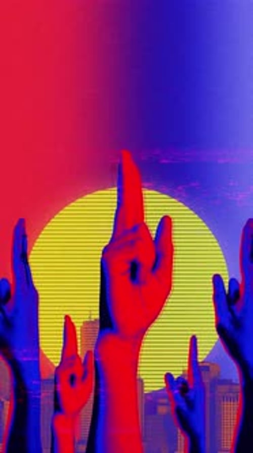 Two Fingers Portrait Hands Abstract Background