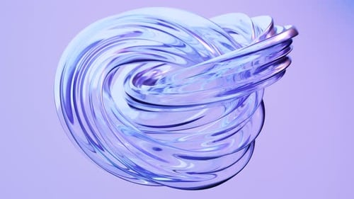 Animación abstracta de bucle ondulado. Fondo renderizado en 3D, formas fluidas, fluidas y retorcidas